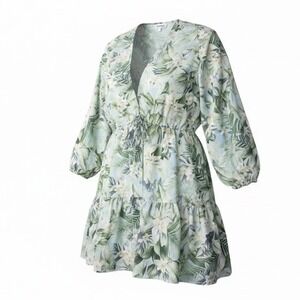 Tommy Bahama Womens XL Paradise Fronds Open Front Tunic Swim Cover Up NWT